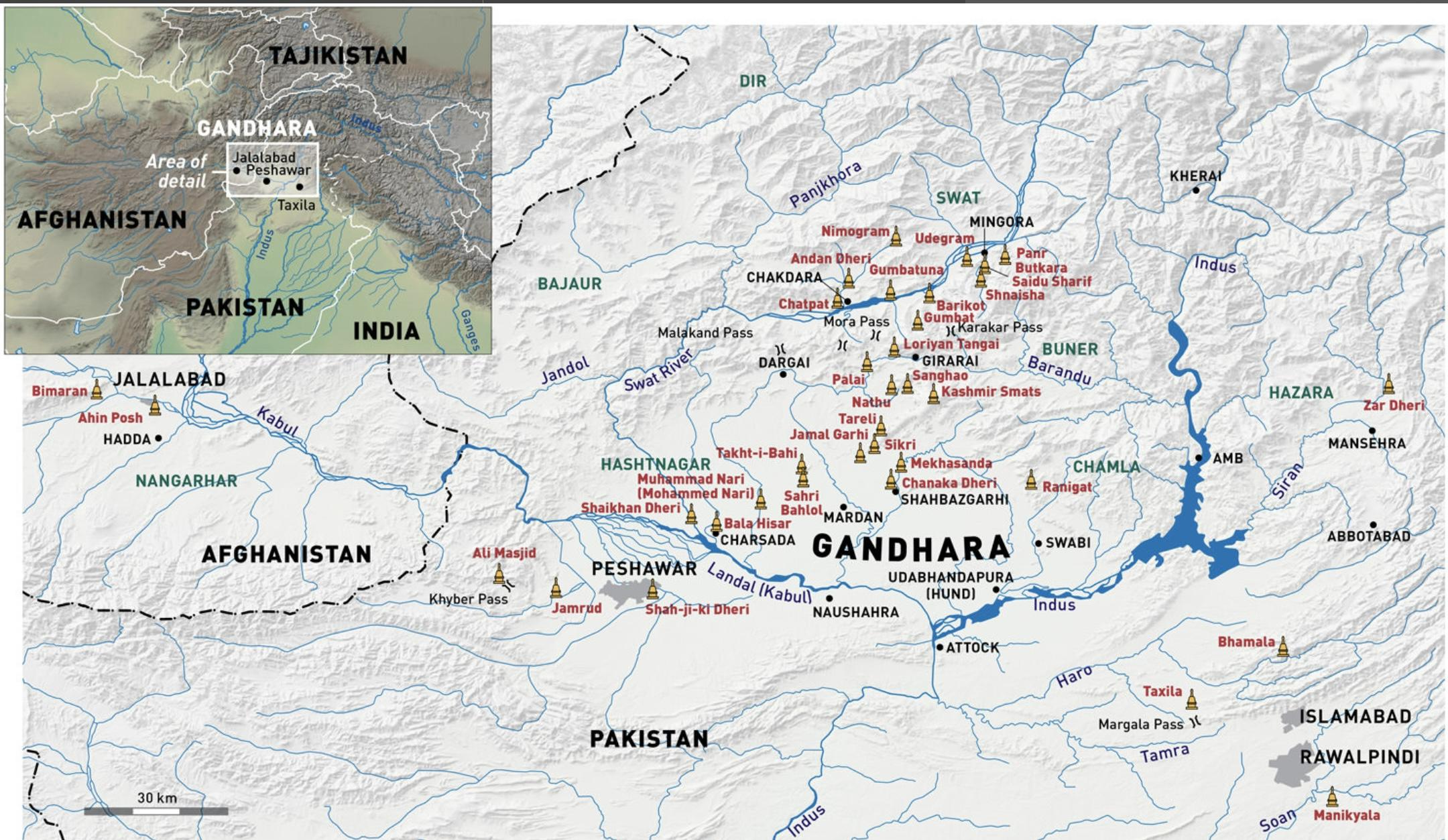Map of Gandhara